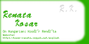 renata kosar business card